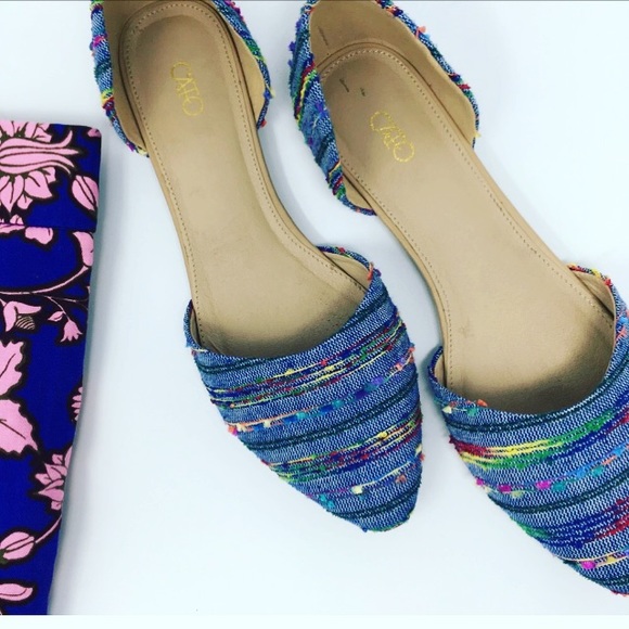 Shoes - d’Orsay Flats colorful cutout Chambray Sz 9